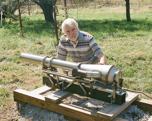 Larry Cottrill and pulsejet designed for industrial use